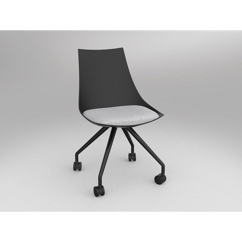 Luna Black Chair with Castor Base