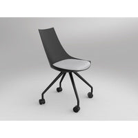 Luna Black Chair with Castor Base