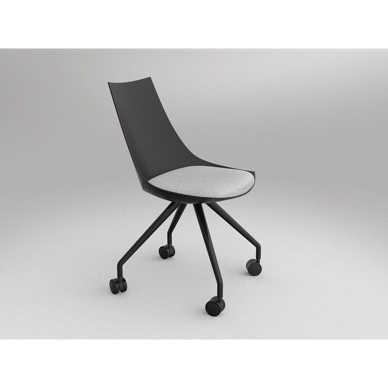 Luna Black Chair with Castor Base