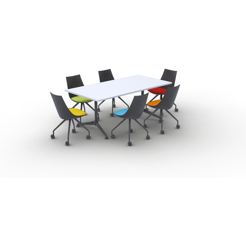 Luna Black Chair with Castor Base