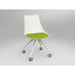 Luna White Chair with Castor Base