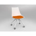 Luna White Chair with Castor Base