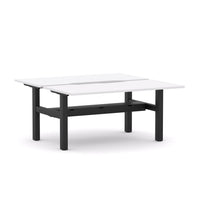 Agile Fixed Rectangle 2-Person Double-sided Desk Workstation