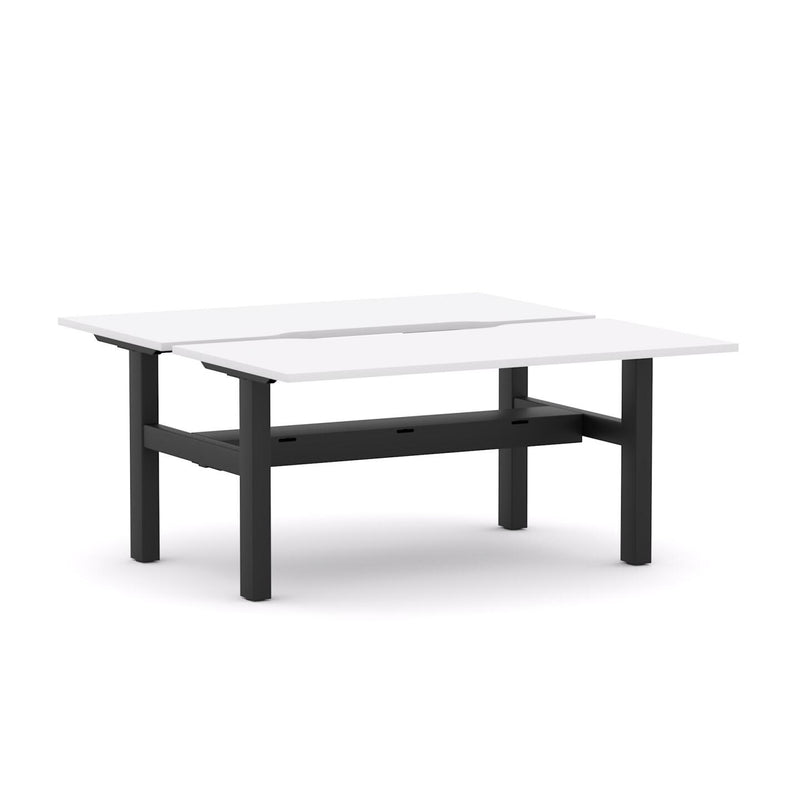 Agile Fixed Rectangle 2-Person Double-sided Desk Workstation