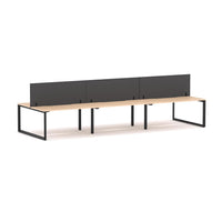 Anvil 6-Person Double-sided Desk Workstation Includes: Edge25 Screen