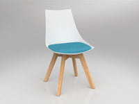 Luna Black Chair With Oak Base