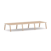 Plantation 6-Person Double-sided Desk Workstation Oak