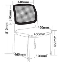 Maxi Hospitality Chair - 4 Leg Mesh Back