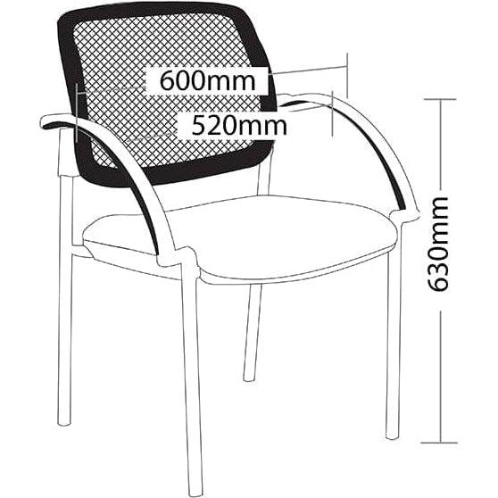 Maxi Hospitality Chair - 4 Leg Mesh Back