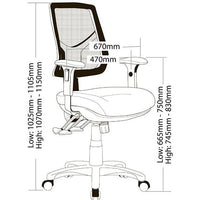 Mega 3 Lever Mesh Back Mega Big Boy Seat Task Chair
