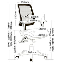 Mega 3 Lever Mesh Back Mega Big Boy Seat Task Chair