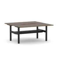 Agile Fixed Round 2-Person Double-sided Desk Workstation