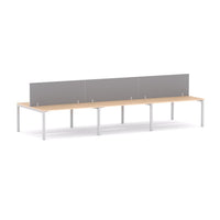 Axis 6 User Double-Sided Desks, 50x50mm Square Leg Design. Includes: Edge25 Screens