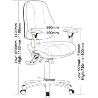 Molta 3 Lever Mega Big Boy Seat Task Chair