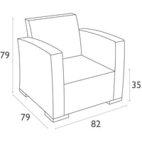 Monaco Lounge Armchair - No Cushion (Single)