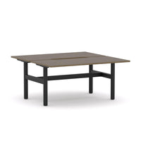 Agile Fixed Round 2-Person Double-sided Desk Workstation