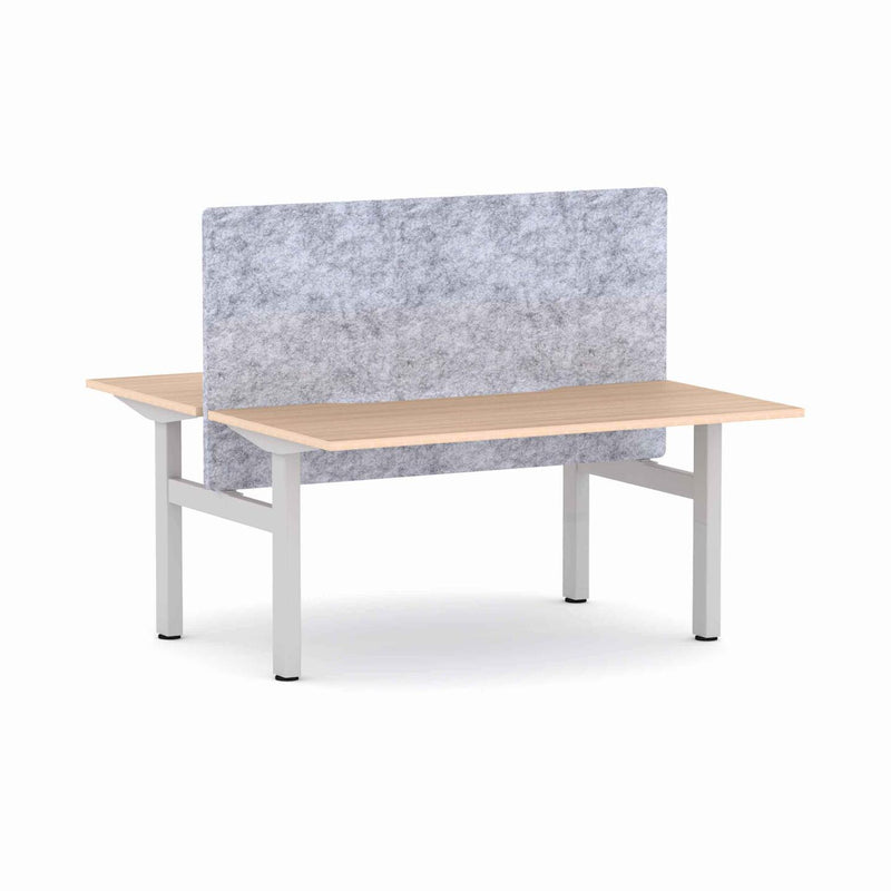 Klass Fixed 2-Person Double-sided Desk Workstation with AcoustiQ Screen