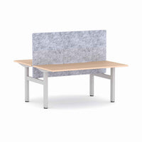 Klass Fixed 2-Person Double-sided Desk Workstation with AcoustiQ Screen