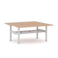 Agile Fixed Round 2-Person Double-sided Desk Workstation