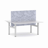 Klass Fixed 2-Person Double-sided Desk Workstation with AcoustiQ Screen