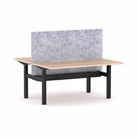 Klass Fixed 2-Person Double-sided Desk Workstation with AcoustiQ Screen