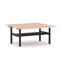 Agile Fixed Round 2-Person Double-sided Desk Workstation
