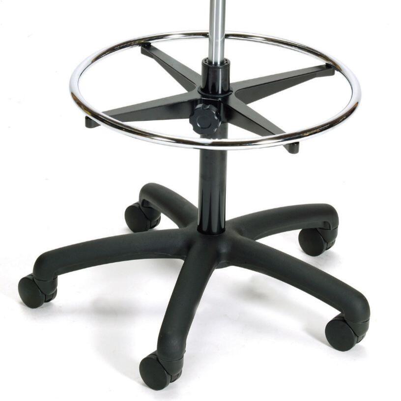 Drafting Upgrade - Chrome Footring for Motion Sync - Approx height with drafting upgrade : 630 - 870mm