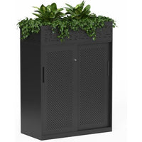 Nevada Sliding Door Credenza with Planter Box