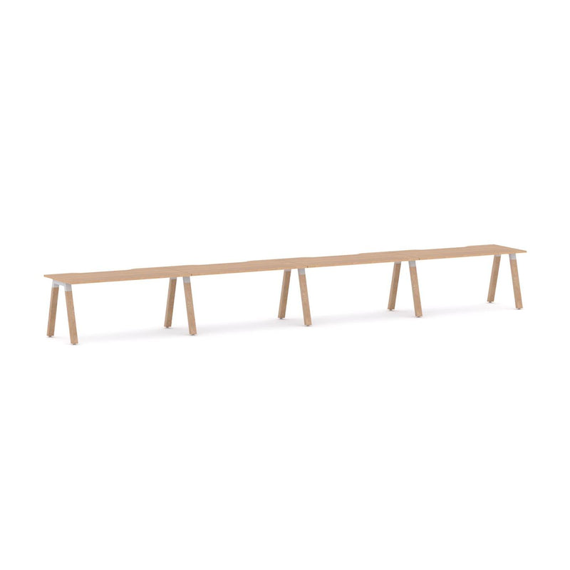 Plantation 4-Person Single-sided Desk Workstation