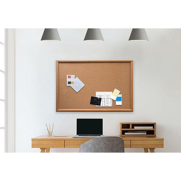 Pinboard Box Frame Oak Finish Frame Cork Pinboard