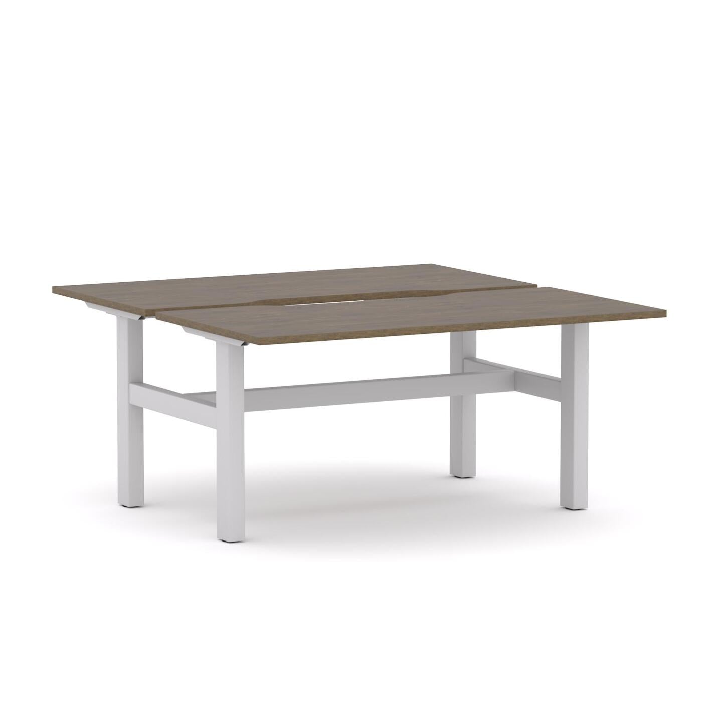 Agile Fixed Rectangle 2-Person Double-sided Desk Workstation