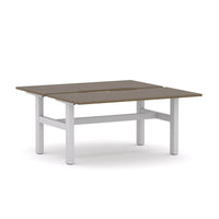 Agile Fixed Rectangle 2-Person Double-sided Desk Workstation