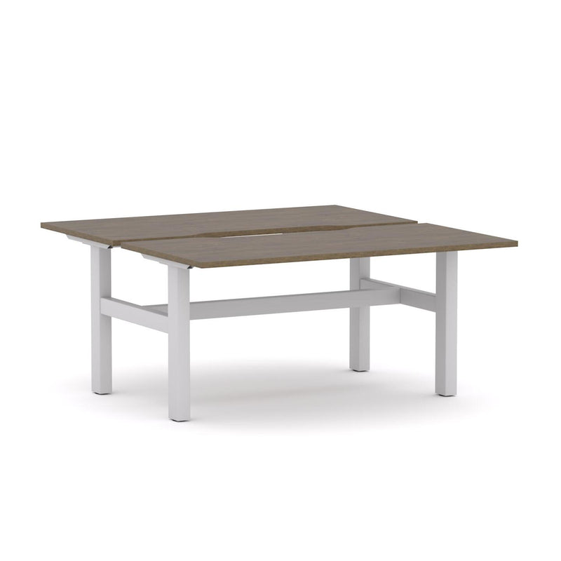 Agile Fixed Rectangle 2-Person Double-sided Desk Workstation