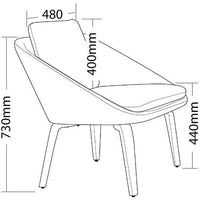Opera Timber Legs Breakout Chair