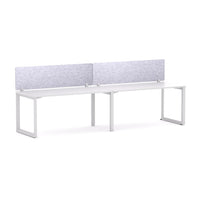 Anvil 2 User Single-Sided Desks, 50x50mm Triangular Loop Leg Design. Includes: AcoustiQ Screen