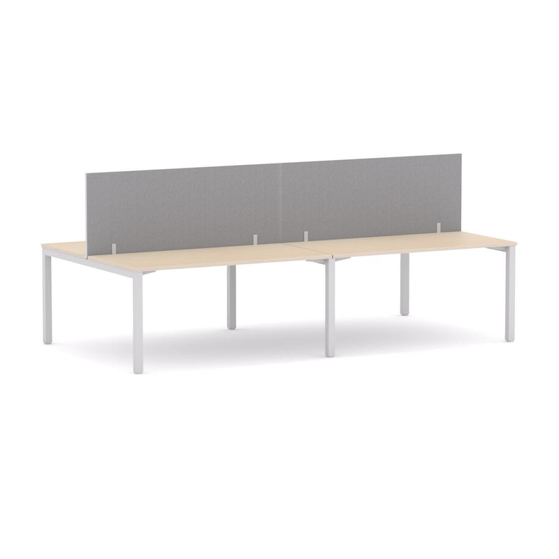 Axis 4 User Double-Sided Desks, 50x50mm Square Leg Design. Includes: Edge25 Screen