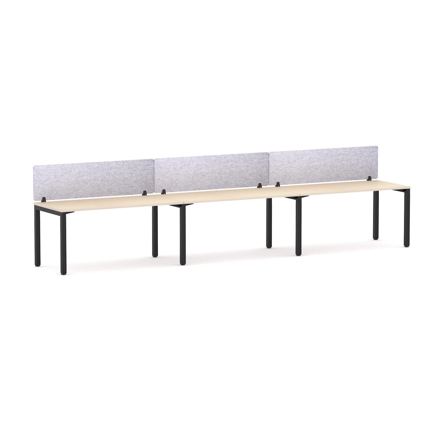 Axis 3 User Single-Sided Desks, 50x50mm Square Leg Design. Includes: AcoustiQ Screen