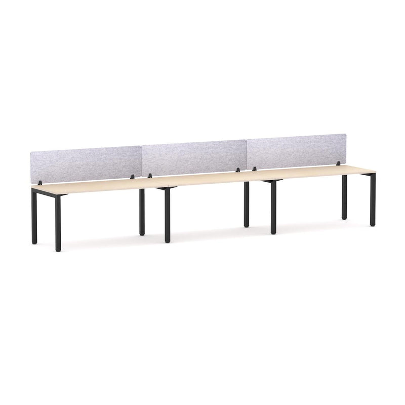 Axis 3 User Single-Sided Desks, 50x50mm Square Leg Design. Includes: AcoustiQ Screen