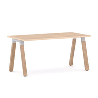 Plantation Straight Workstation Oak