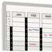 Perpetual Year Magnetic Whiteboard Planner