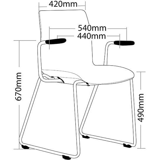 Pod Sled Chair with Arms
