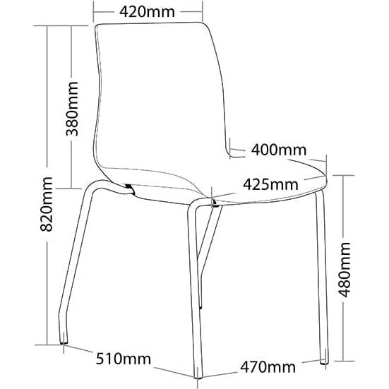 Pod Stackable Hospitality Chair - 4 Leg
