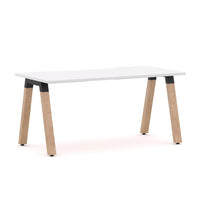 Plantation Straight Workstation Oak