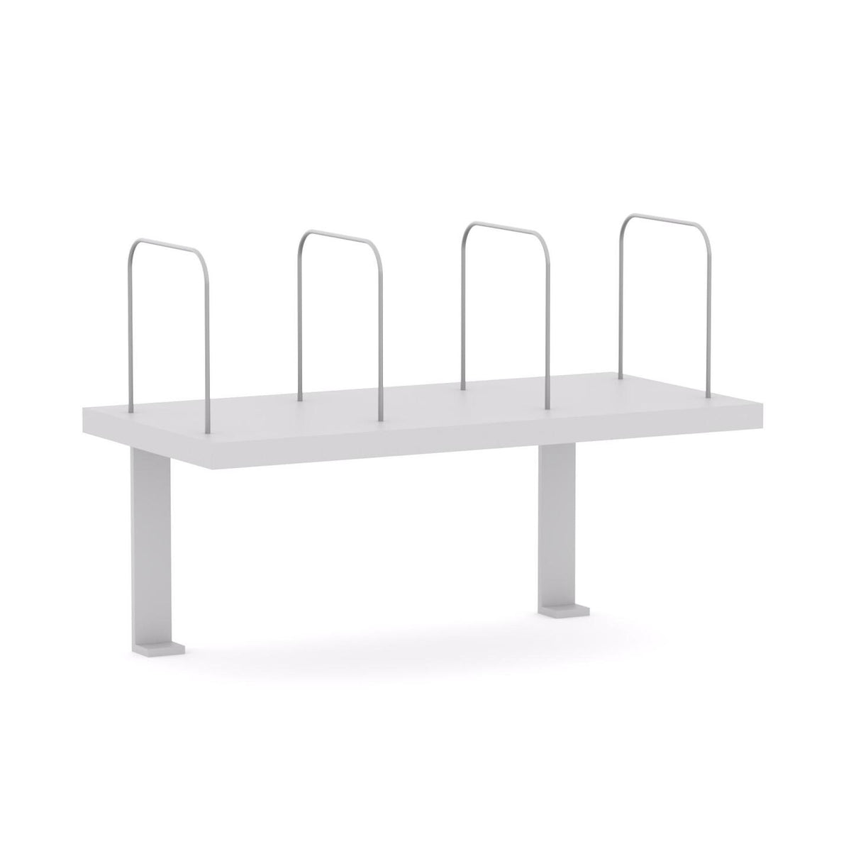Desk-Mount Shelf 600Wx300Dx270Hmm withBrackets to Suit Axis and Anvil Desk Rails