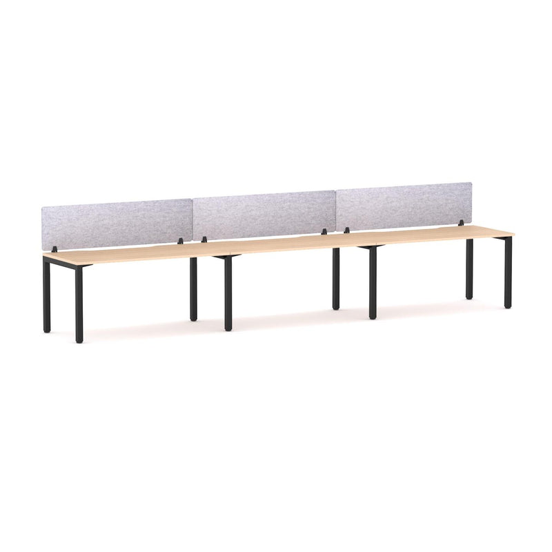 Axis 3 User Single-Sided Desks, 50x50mm Square Leg Design. Includes: AcoustiQ Screen