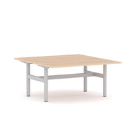Agile Fixed Round 2-Person Double-sided Desk Workstation
