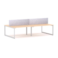 Anvil 4-Person Double-sided Desk Workstation Includes: AcoustiQ Screen