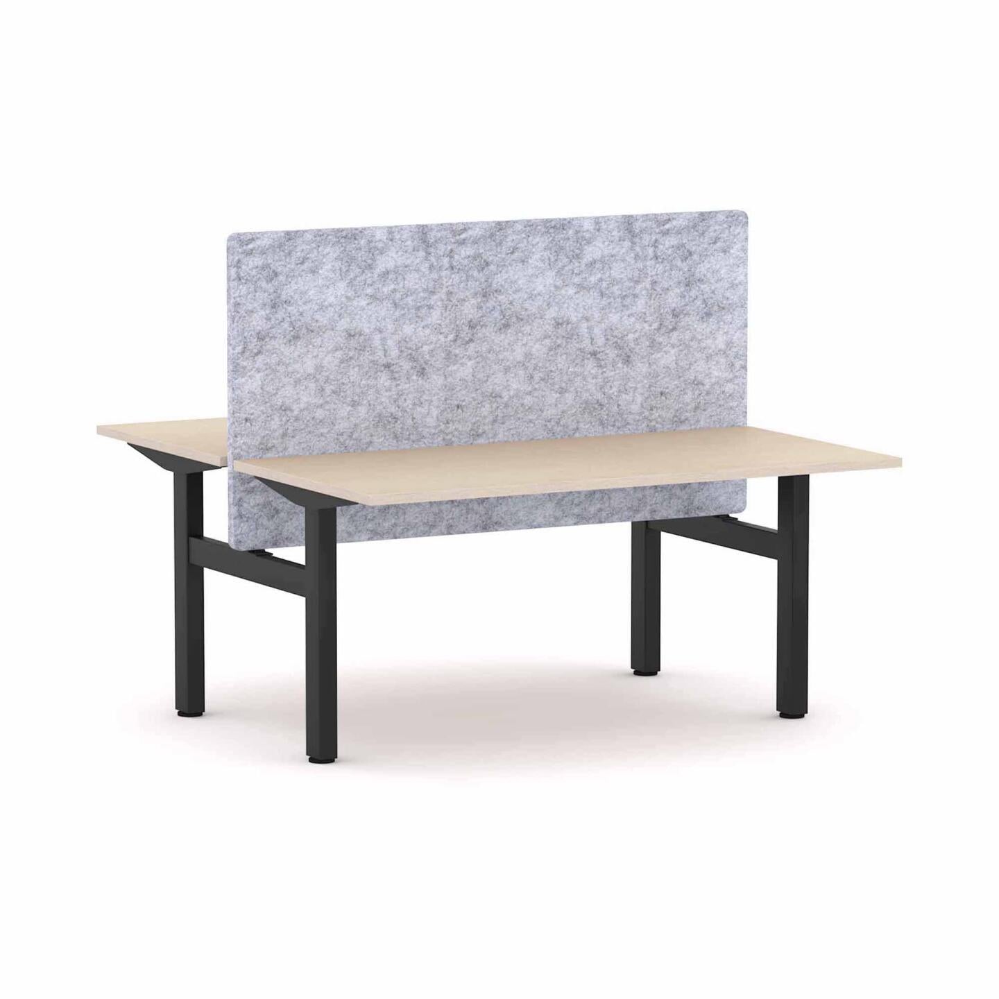 Klass Fixed 2-Person Double-sided Desk Workstation with AcoustiQ Screen