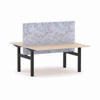 Klass Fixed 2-Person Double-sided Desk Workstation with AcoustiQ Screen