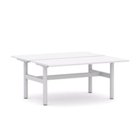 Agile Fixed Round 2-Person Double-sided Desk Workstation